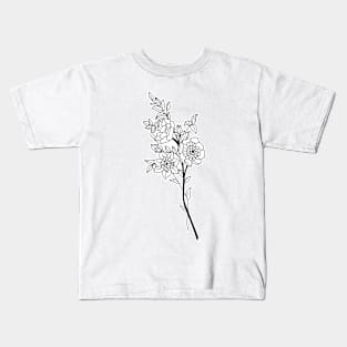 Beautiful flowers doodle Kids T-Shirt